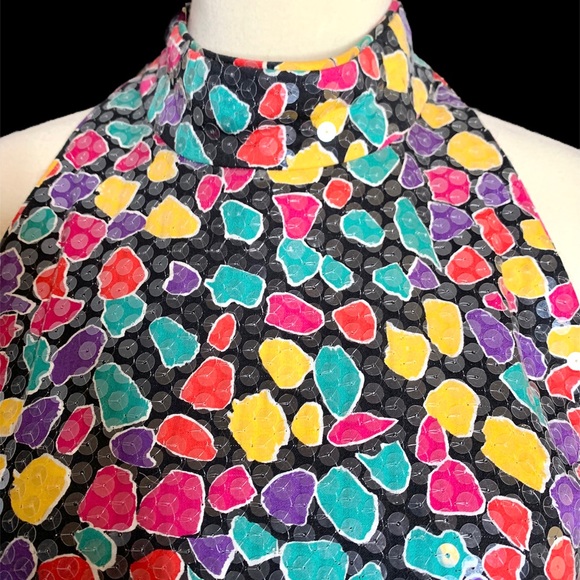 Vintage 1980s Morton Myles sequin dress - Picture 3 of 10